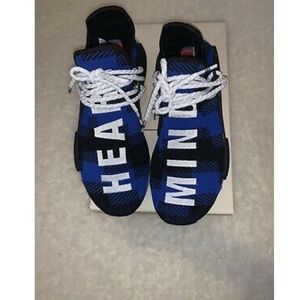 Adidas NMD human race x BBC Blue Plaid